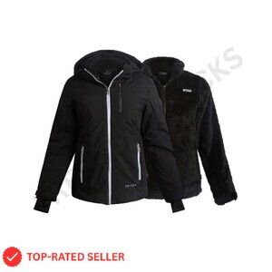 Reversible 3-in-1 Puffer Jacket Faux Fur Lined Insulated Waterproof Ski Coat